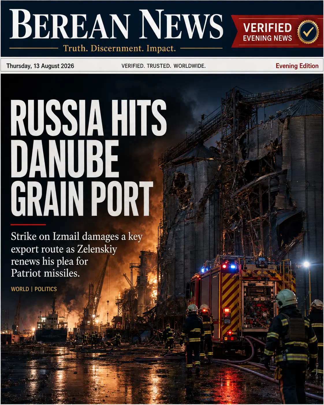 Russia Rejects Black Sea Ceasefire as Attacks on Shipping Drive Grain Prices Higher — Europe · world