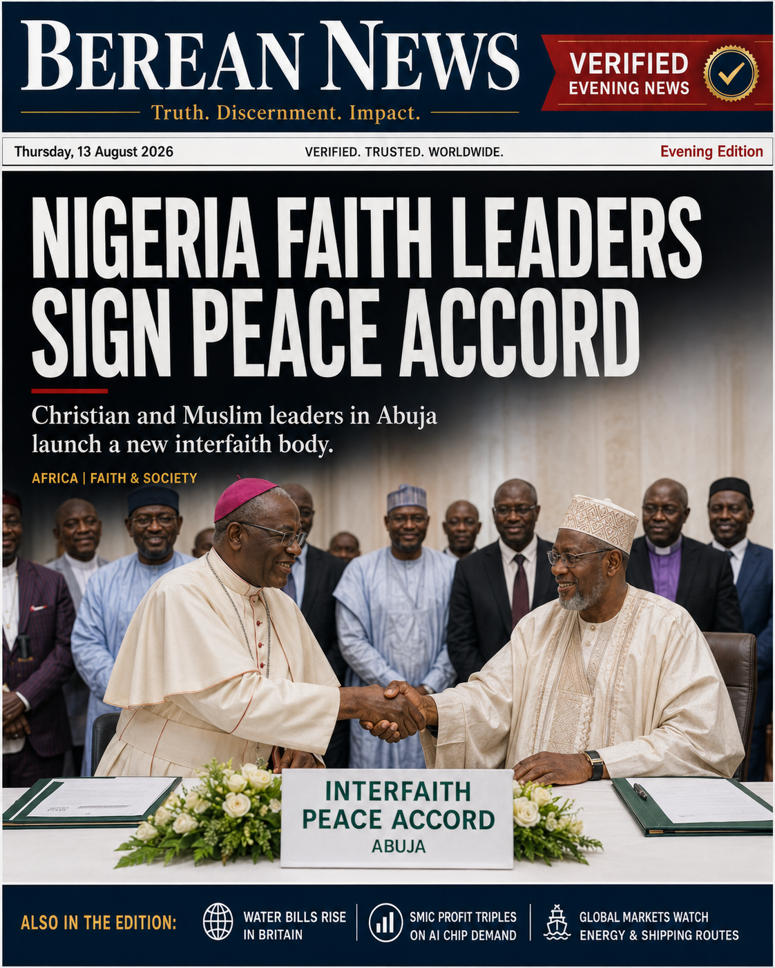 Nigeria’s Christian and Muslim Leaders Sign Peace Accord and Form New Interfaith Body — Africa · faith-society