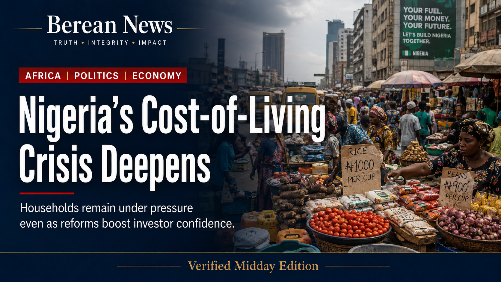 Nigeria's Cost-of-Living Crisis Deepens Despite Renewed Investor Confidence — Nigeria · africa