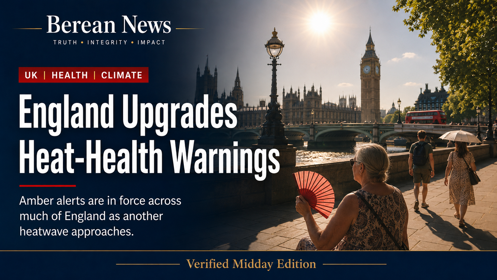 England Upgrades Heat-Health Warnings as Temperatures Head Towards 36C — United Kingdom · uk
