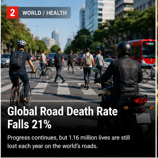 Global Road Death Rate Falls 21%, but Crashes Still Claim 1.16 Million Lives