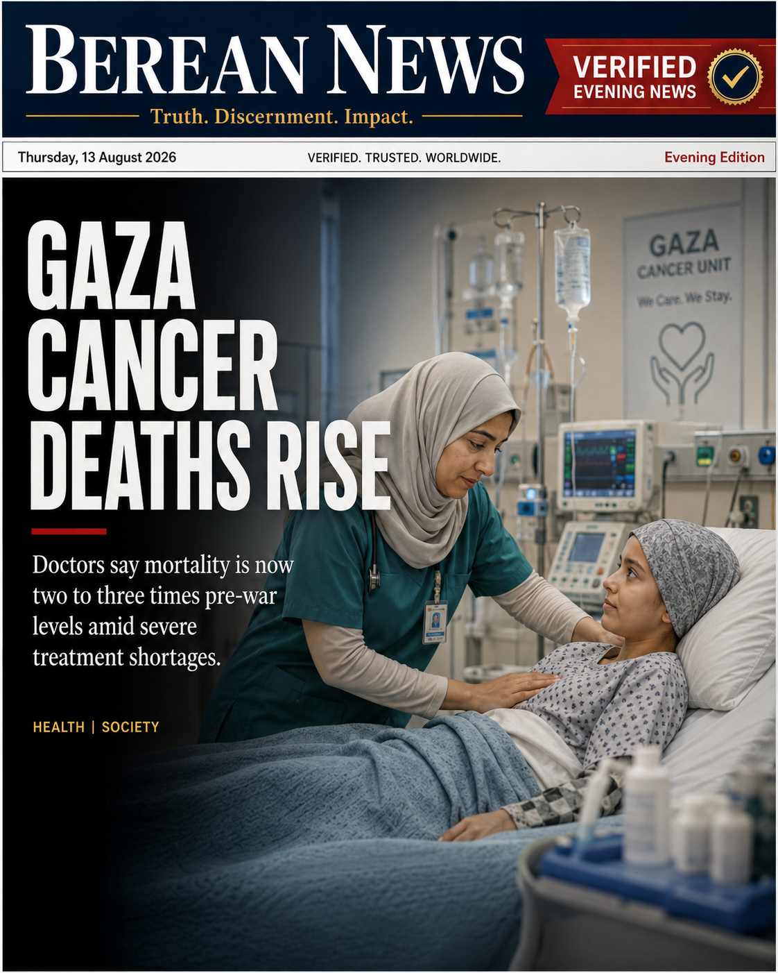 Gaza Cancer Crisis Deepens as Doctors Report Sharp Rise in Deaths; Fresh Strikes Kill Two — Middle East · health